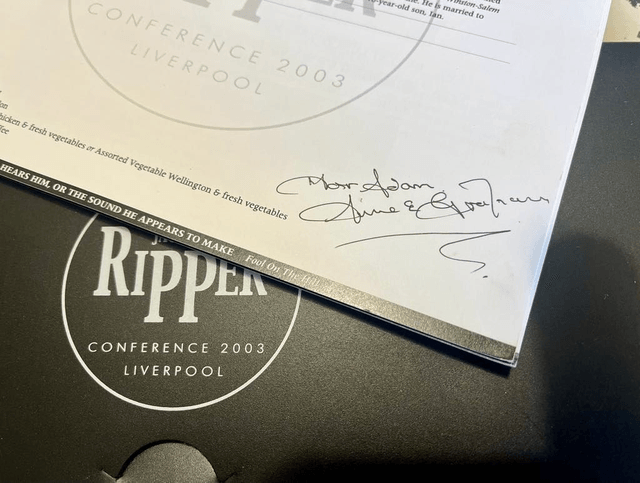 Limited edition 2003 Jack the Ripper Conference delegates' pack